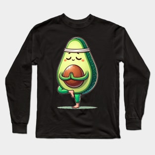 Funny Avocado Yoga Namaste Meditation Long Sleeve T-Shirt
